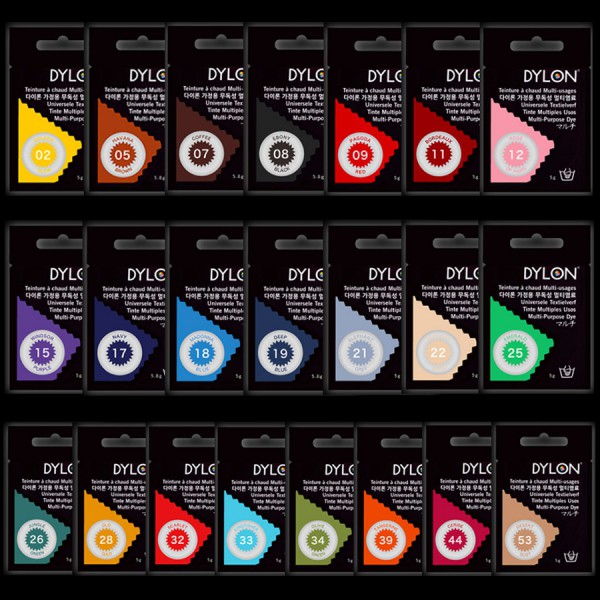 Dylon สีย้อมผ้า ชื่อใหม่ Dyverse สีย้อมร้อนคุณภาพ จากประเทศอังกฤษ 1 ซองต่อผ้าแห้ง 250 กรัม