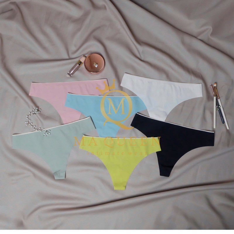 ชุดชั้นในทองฤดูใบไม้ร่วง maqueen gstring ไร้รอยต่อ
