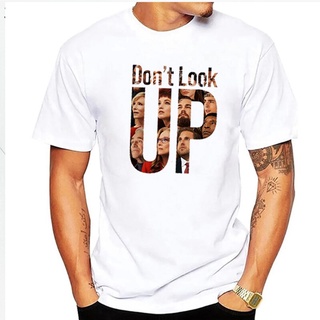 เสื้อยืดโอเวอร์ไซส์เสื้อยืดแขนสั้น พิมพ์ลายภาพยนตร์ตลก DonT Look Up น่ารัก สไตล์วินเทจ สําหรับผู้ชาย 2022S-4XL