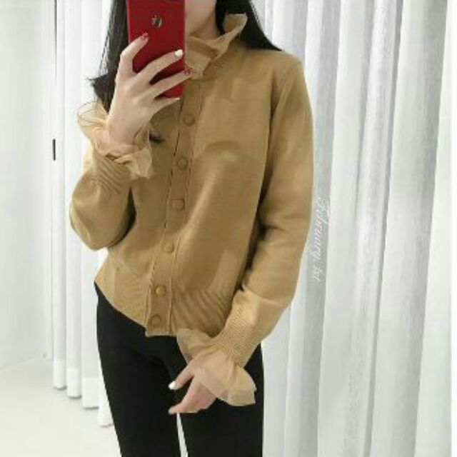 Clearance Sale New Korea Cute Ruffle Collar Cardigan
