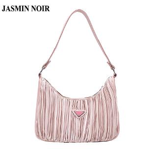 JASMIN NOIR ไนล่อนผู้หญิงกระเป๋า Retro จีบกระเป๋าสะพาย