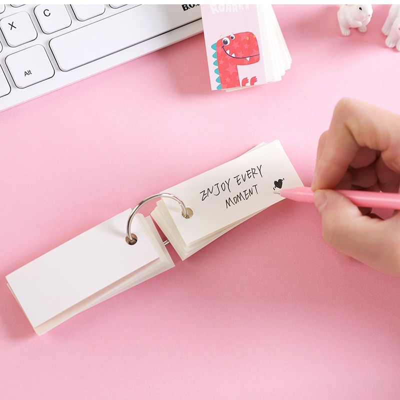 [Flash card] สมุดจดศัพท์ พวงกุญแจ สุนัข เกาหลี หมี ผลไม้ ไดโนเสาร์ น่ารัก Word book **ได้ 1 ชิ้น** - รูปที่ 6