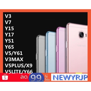 เคสใสสีพื้นทุกรุ่นVIVO Y19 Y11 y17 V17PRO V15PRO Y51 Y65vivo v3v3max y51 y65กันกระแทก