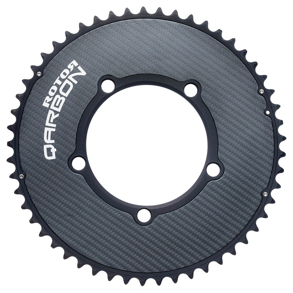 Rotor Qarbon (Round) BCD110/5 ใบจานกลม จักรยานเสือหมอบ Rotor aero carbon 50T bcd110/5