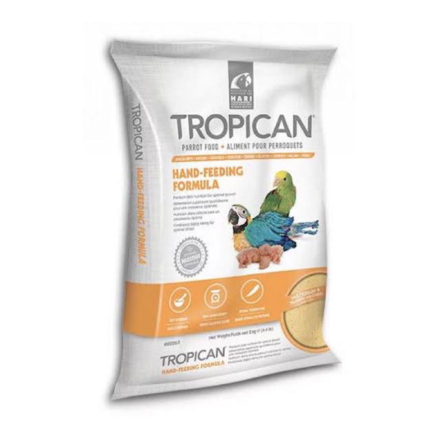 (มีของพร้อมส่ง) Tropican Hari อาหารลูกป้อนเกรดพรีเมี่ยมสำหรับนกแก้วทุกชนิด ช่วยให้โตอย่างสมบูรณ์ 1,000 g.