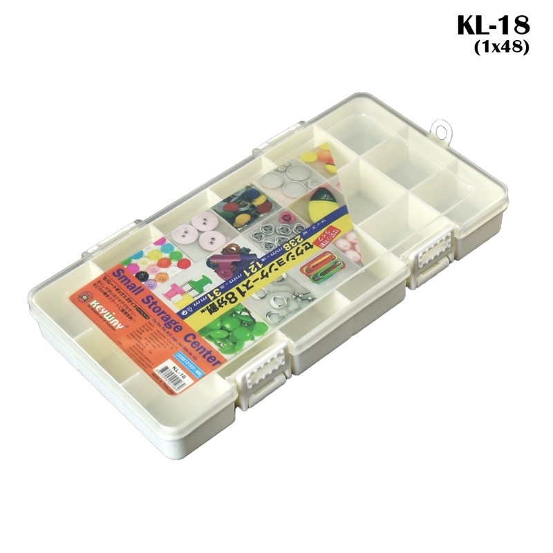 กล่องแบ่งช่อง 18 ช่อง รุ่น KL-18 (W12.1 x L23.8 x H3.1 cm)