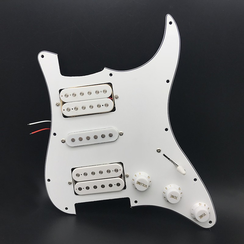HSH Load Prewired กีตาร์ไฟฟ้า Pickguard 11 หลุม Hsh Pickups Pre แบบมีสาย Single-Coil Humbucker แม่เหล็กรถกระบะ