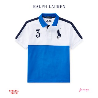 RALPH LAUREN COLOR -BLOCKED TECH MESH POLO (BOY SIZE 8-20)