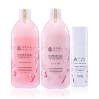 #Oriental Princess แพ็ค 3 ชิ้นoriental Beauty Lovely Sakura Shower Cream 400