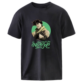 Cool Jojo Bizarre Adventure เสื้อยืดลําลอง ผ้าฝ้าย แขนสั้น พิมพ์ลายกราฟฟิค ทรงหลวม แฟชั่นสําหรับผู้ชาย