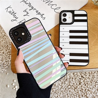 Casetify เคสโทรศัพท์มือถือ TPU กันกระแทก ลายเปียโน สีรุ้ง สําหรับ iPhone 13 Pro MAX 12 11 Pro MAX XR X XS MAX 7 8 Plus SE2020