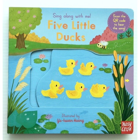 Five Little Ducks-Sing along- board book เหมาะสำหรับ 1+ กระดาษแข็งหนาทุกหน้า วิธีการใช้โดยdownload ap QR code scanner
