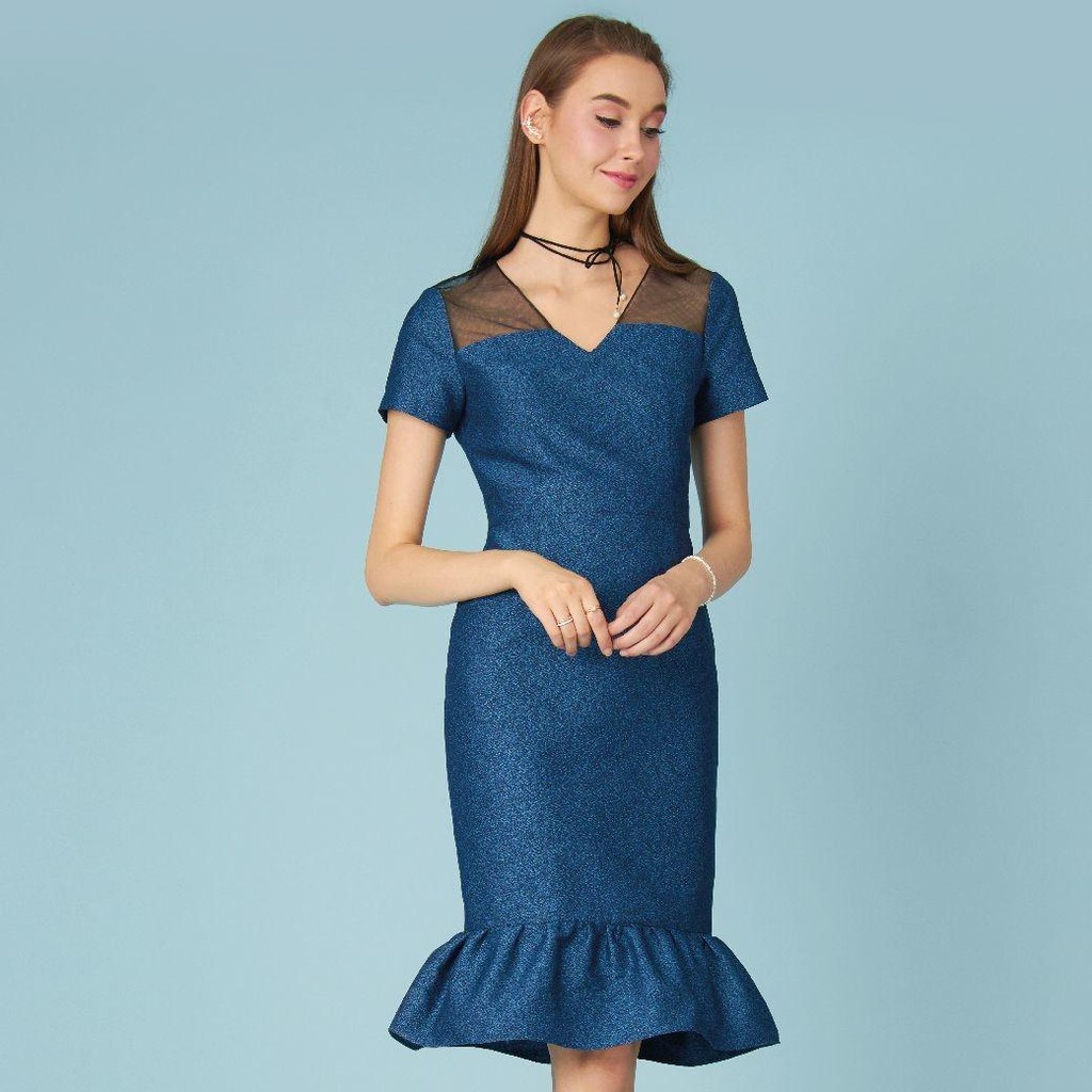 Jousse Dress ชุดเดรส จูส แต่งดีเทลช่วงปลายกระโปรง JQ3WNV