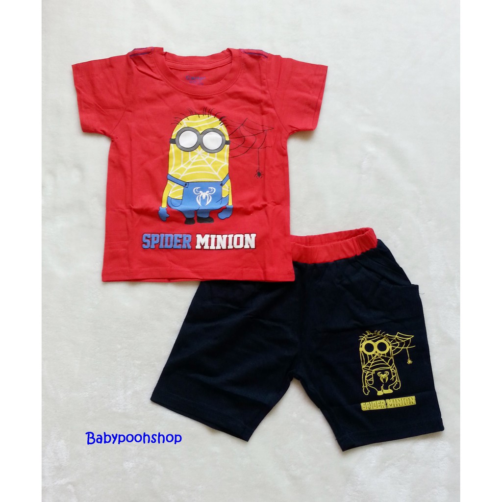 เสื้อเด็ก Carter's : ชุดเซ็ท Spider Minion สีแดง *** SALE 180 ฿ Size : 1T (2 y)