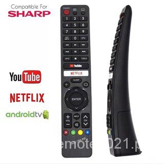 SHARP LED/Android TV /Smart TV รีโมทคอนโทรล Sharp GB345WJSA 326 เข้ากันได้กับ GB326WJSA, GB238WJSA,G
