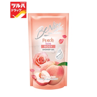 BeNice Love Me Peach Shower Gel Peach Love Rosy 400ml refill / บีไนซ์ ชาวเวอร์ เจล พีช เลิฟ โรซี่ 400มล ถุงเติม