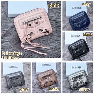 กระเป๋าสตางค์ใบสั้น B L N ZIP ZlPPER นําเข้าฟรีกล่อง