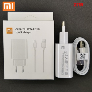 Xiaomi อะแดปเตอร์สายชาร์จเร็ว 27W EU QC4.0 type c สําหรับ Mi 11 10 9 Note10 lite Poco F2 X3 Redmi Note 9 9S K40 Pro