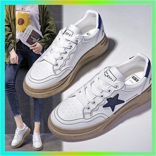 รองเท้าผ้าใบรองเท้า Retro Star Explosion Versatile Versity Loose Cake Shoes