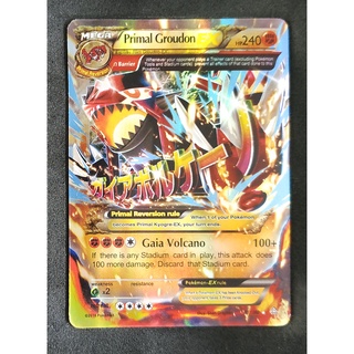 Primal Groudon Mega EX Card กราดอน 86/160 Pokemon Card Gold Flash Light (Glossy) ภาษาอังกฤษ