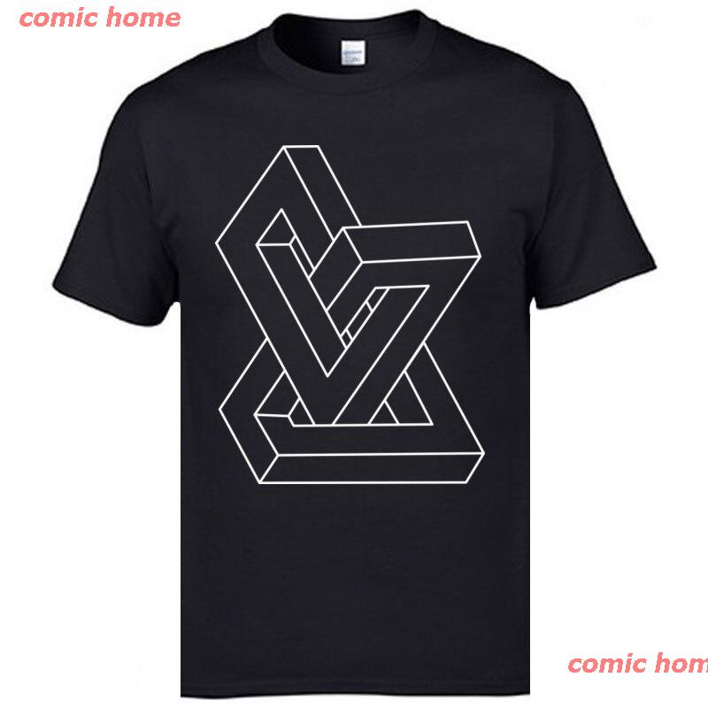 Geometry Shape Figure Plain Men T-Shirt Big Bang Theory Sheldon Cooper Illustration Simple Tshirt Di