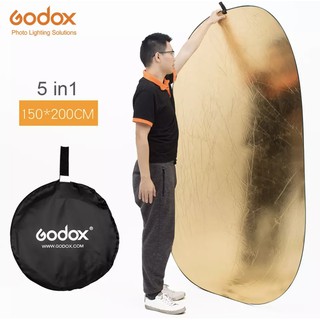 พร้อมส่ง Godox 59 "x 79" 150x200 ซม.แบบพับเก็บได้ 5 in 1 การถ่ายภาพ Reflector สำหรับสตูดิโอ