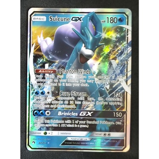 Suicune GX Card 60/214 ซุยคูน Pokemon Card Gold Flash Light (Glossy) ภาษาอังกฤษ