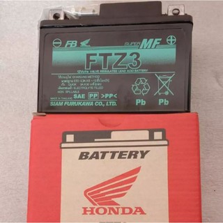 แบตเตอรี่​FTZ3แท้ศูนย์​ HONDA เวฟรุ่นสตาร์​ทเท้าทุกรุ่น,1ลูก