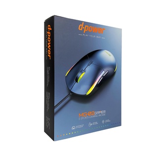 GamingMouse Dpower MG-02 Gaming mouse เมาส์ เล่นเกมส์ มีไฟ RBG ของเเท้ ประกันศูนย์ไทย 1 ปี Dmartshop