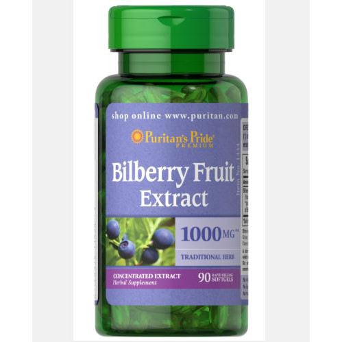 Bilberry Extract 1000 mg [ 90 เม็ด ] Puritan's Pride