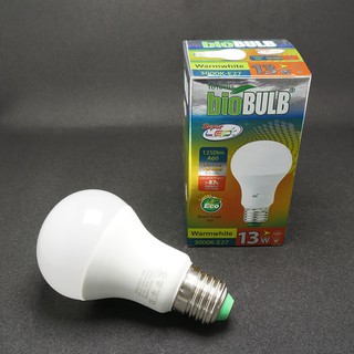 หลอดไฟ LED Bulb 13W E27 แสงวอมไวท์ BIOBULB