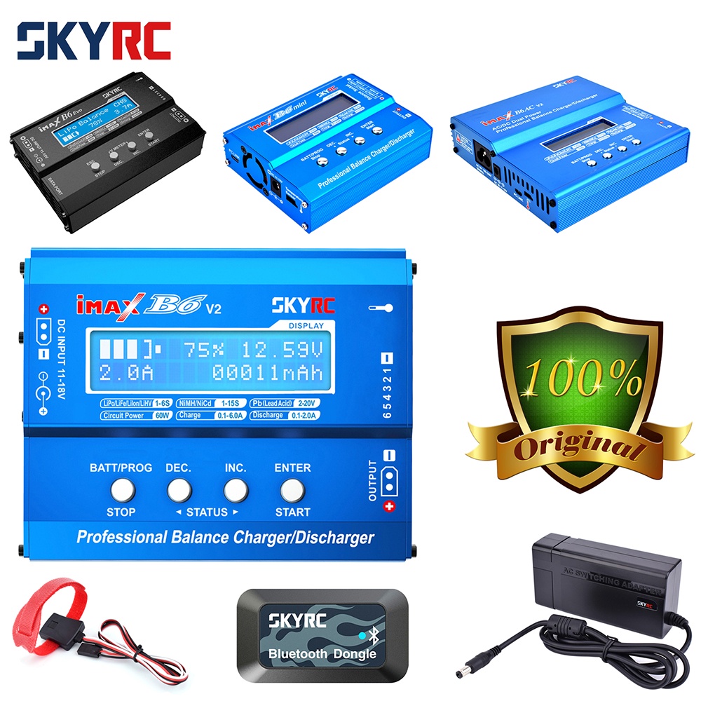 SkyRC iMAX B6 V2 RC Lipo Nimh แบตเตอรี่ Charger B6neo B6 Mini B6AC V2 LiPo แบตเตอรี่ Balance Charger