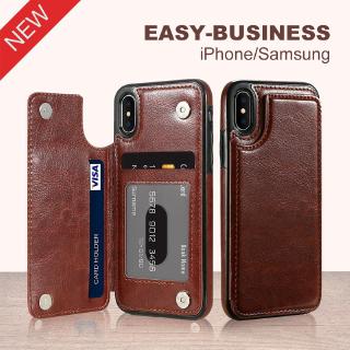 เคสโทรศัพท์หนังฝาพับพร้อมช่องใส่บัตรสําหรับ Samsung S 7 S 7 Edge S 8 S 9 Plus Note 8 9เคสโทรศัพท์มือถือ