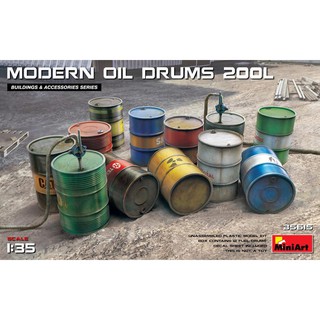 โมเดลประกอบ MiniArt 1/35 MI35615 MODERN OIL DRUMS 200L