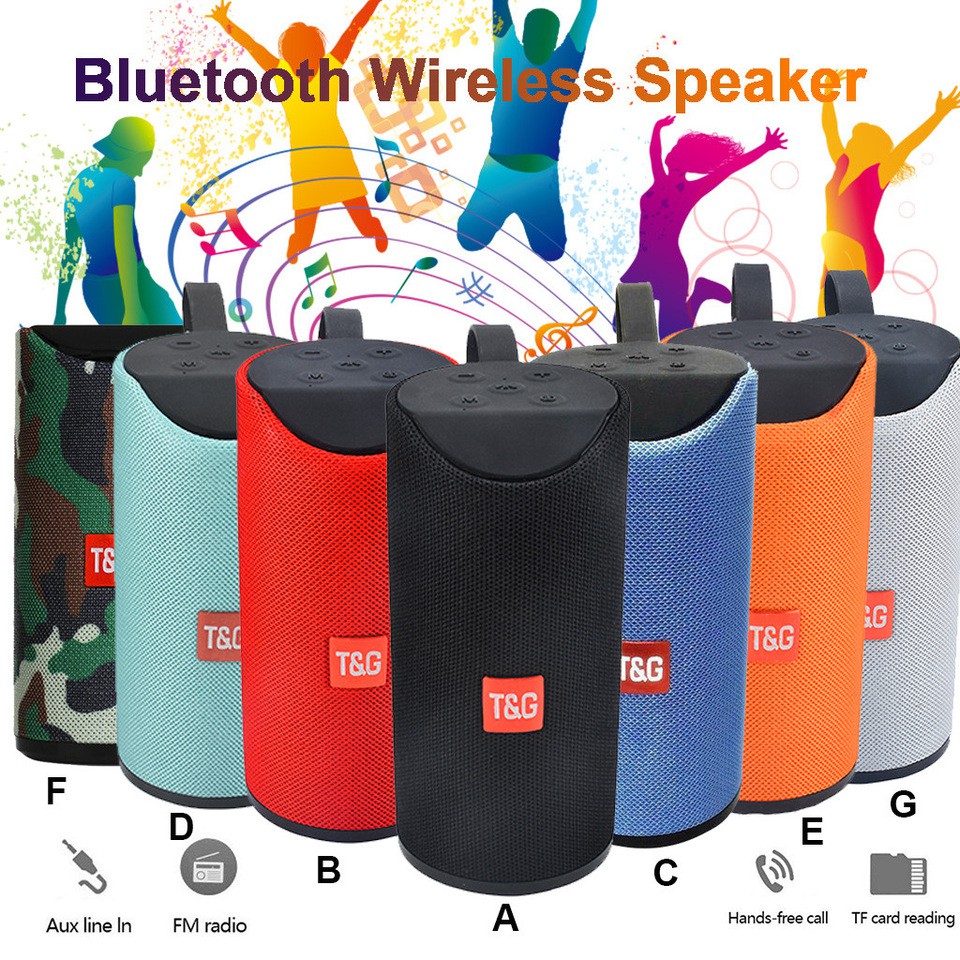ลำโพงบลูทูธแบบพกพา Portable Wireless Speaker เสียงดี กันน้ำได้ รุ่น TG-113 เสียงดีเกินราคา ส่งด่วน