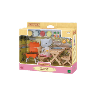 Sylvanian Families BBQ Picnic Set -Elephant Girl/ ซิลวาเนียน แฟมิลี่ ชุดบาร์บีคิวปิคนิคและเด็กหญิงช้าง