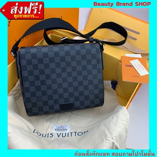 🔥 ราคาส่ง งานตรงปก เป๊ะมาก🔥  Louis Vuitton District Messenger PM Original Grade Full Set Option หนังแท้ 100%