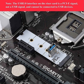 อะแดปเตอร์การ์ดไรเซอร์ PCIE Riser 1X เป็น 16X (6PIN SATA 4PIN)+M.2 เป็น PCI-E สําหรับขุดเหมือง Bitcoin GPU #5