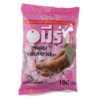 อมีรา ลูกอมรสมะขาม บรรจุ 100เม็ด AMIRA CANDY TAMARIND