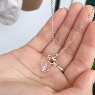 (myjew.k) จี้น้องหมาเงินแท้ จี้เงินแท้ จี้เพชร little dog necklace