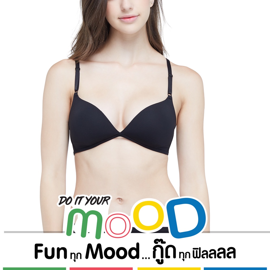 Wacoal Do It Your Mood วาโก้มู้ด บราไร้โครง รุ่น MM1X69 สีดำ (BL)