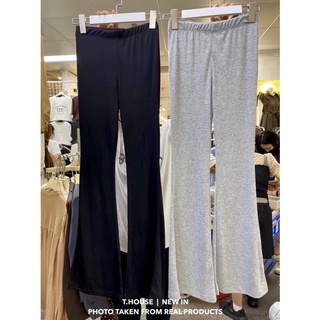 •••NEW••• KOREA BASIC PANTS กางเกงขาบาน ผ้าเรย่อนนิ่มๆ ใส่กับเสื้อoversize แบบสาวเกาผ้าดีใส่สบาย ไม่บ้งนะจ๊ะ