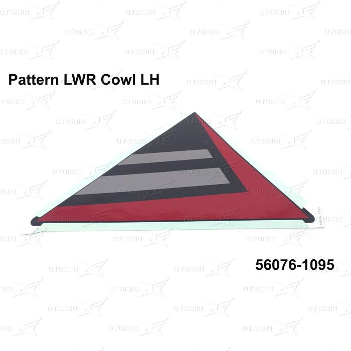 Original Kawasaki ZX25R SE Undercowl Sticker สีดํา - ซ้าย 56076-1095