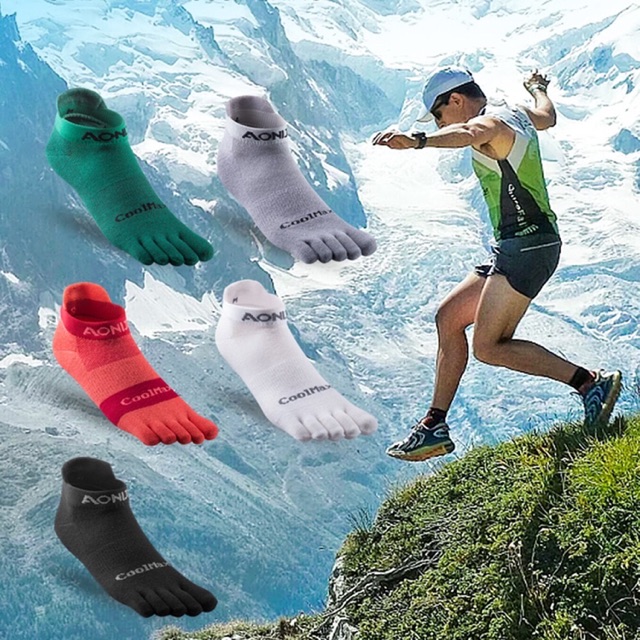 ของแท้☑️พร้อมส่ง ถุงเท้าแยกนิ้ว Aonijie  ถุงเท้านักวิ่ง ถุงเท้าเส้นใยสังเคราะห์ coolmax