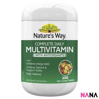 Natures Way Complete Daily Multivitamin With Antioxidants 200 Tablets (EXP:10 2025)