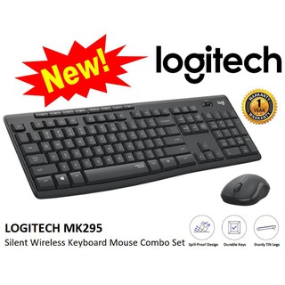 คีย์บอร์ดและเมาส์ไร้สาย Logitech MK295 Silent Wireless Combo keyboard คีย์ไทย-อังกฤษ 1y gLPC