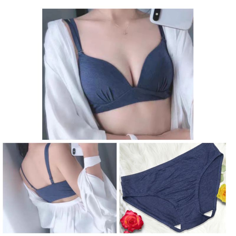 Women& 39;s Bra Bh Set + Cd without Wire Cup B art 103