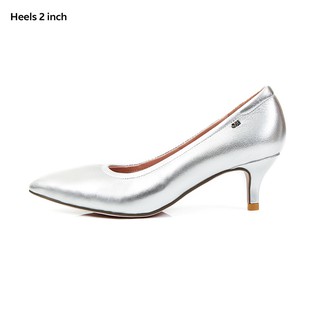 O&amp;B รองเท้าส้นสูงหนังแกะ รุ่น DIANA HEELS 2" in Silver