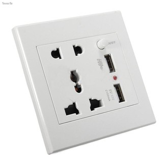 2.1A Dual USB Wall Charger Socket Adapter Universial Power Outlet Panel wite Swi