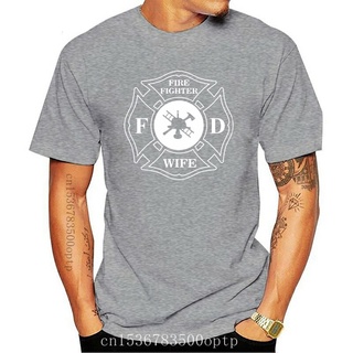 ROUNDคอลูกเรือNeckใหม่ เสื้อยืดลําลอง แขนสั้น พิมพ์ลายโลโก้ Firefighter Wife สําหรับผู้ชาย Achecm97Icolan50-4XL